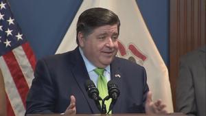 Pritzker visits storm damaged community after opponent calls on him to act