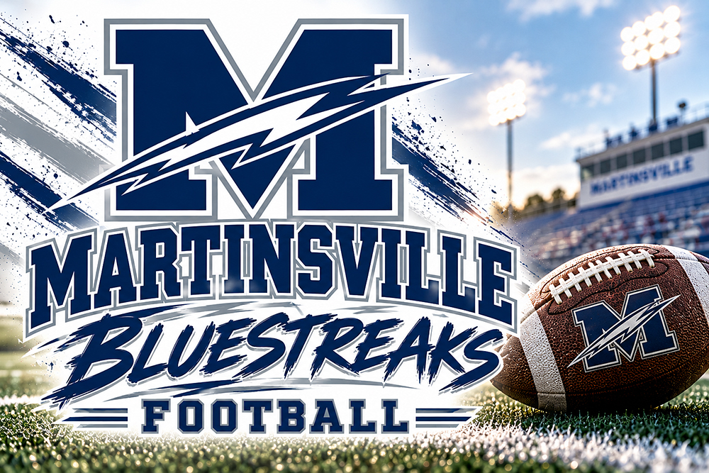Martinsville Bluestreaks Football Graphic